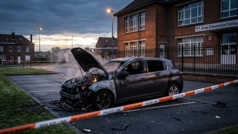 Voiture Incendiée Devant un Collège à Besançon : Une Surveillante Visée