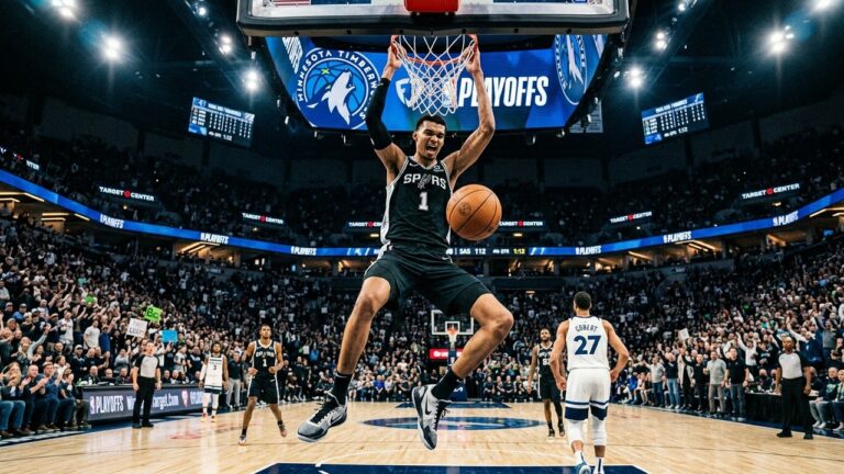 Wolves Spurs Match 4 Playoffs NBA : Heure et Chaîne TV avec Wembanyama