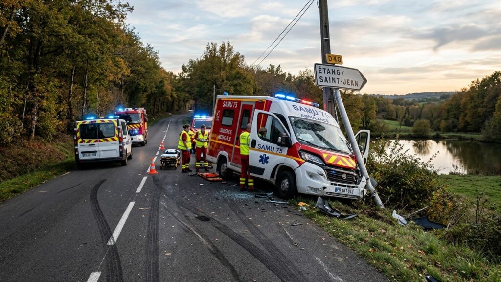 Yvelines : Accident Grave d&rsquo;Ambulance SMUR sur la N10