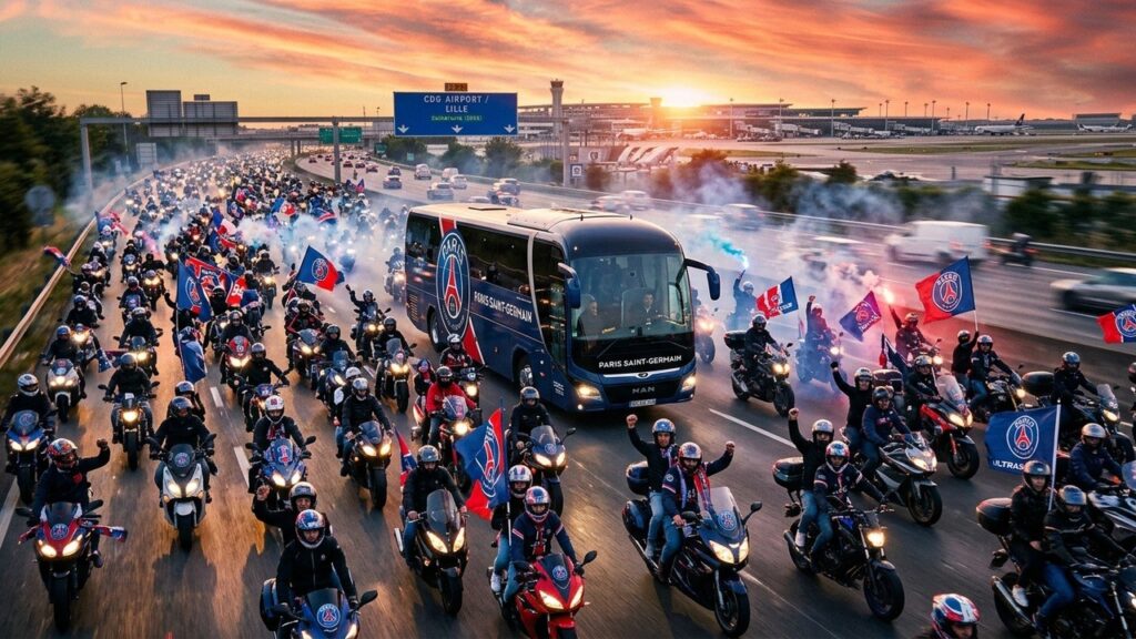 Accueil Épique des Champions : 1000 Motards Accompagnent le Bus du PSG