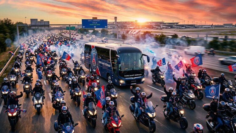 Accueil Épique des Champions : 1000 Motards Accompagnent le Bus du PSG