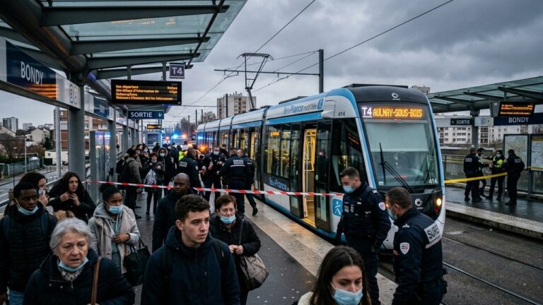 Agression Violente sur le Tram T4 à Bondy : Trafic Paralysé