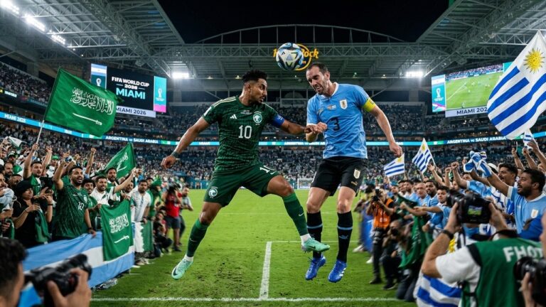 Arabie Saoudite – Uruguay : Heure et Chaîne TV pour le Match Coupe du Monde 2026