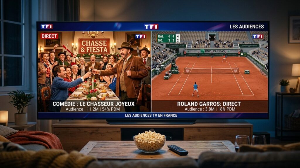 Audiences TV : Chasse Gardée Triomphe Face à Roland Garros en Baisse