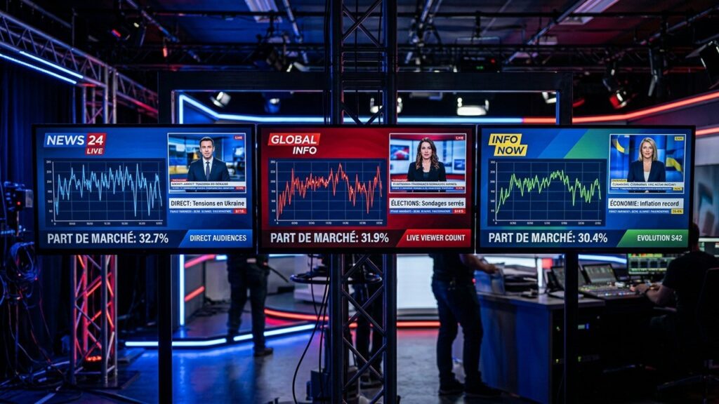 Audiences TV Mai : BFMTV, CNews et LCI au Coude-à-Coude