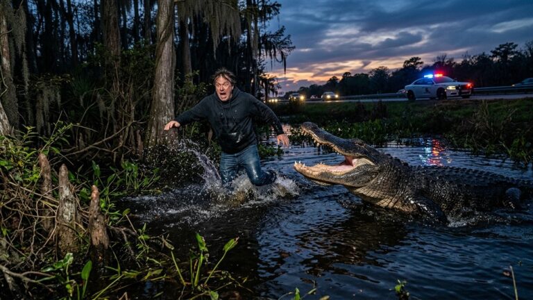Automobiliste Attaqué Par Alligator En Fuyant Police En Louisiane