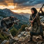 Bergère Grecque Attaquée par un Loup : Son Combat Impressionnant de 10 Minutes
