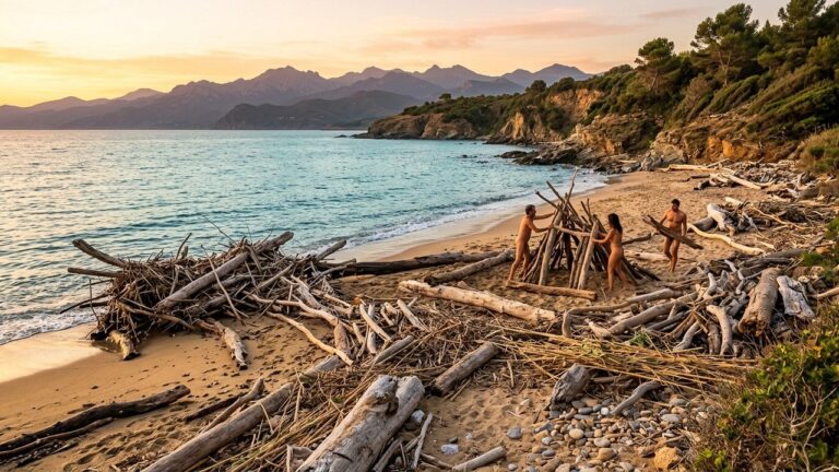 Bocal du Tech : Plage Naturiste Face au Chaos des Débris d’Hiver