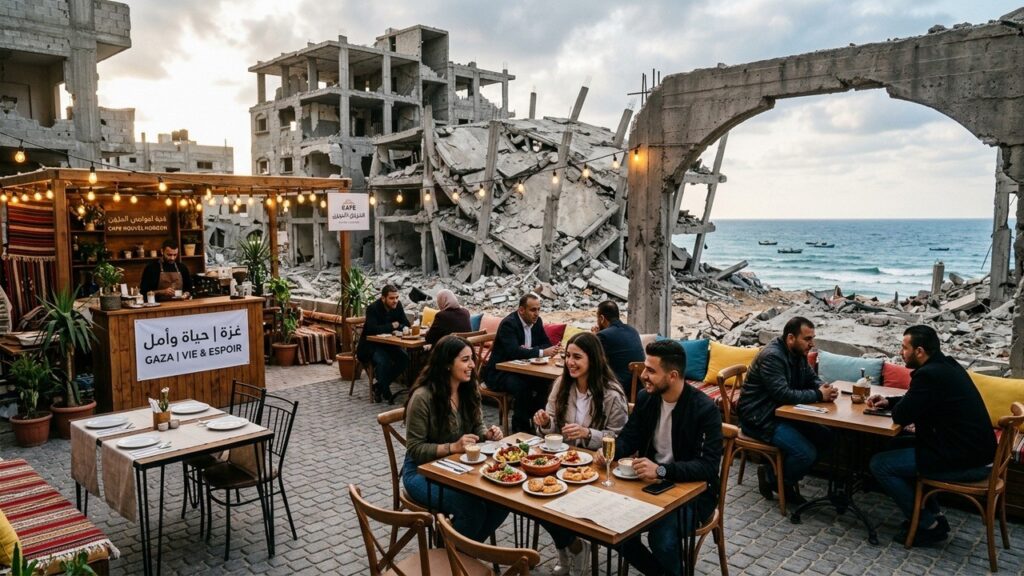 Cafés Chics à Gaza : Profiteurs ou Éclats de NormalStructuring the blog article contentité ?