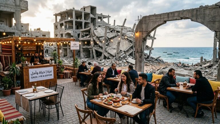 Cafés Chics à Gaza : Profiteurs ou Éclats de NormalStructuring the blog article contentité ?