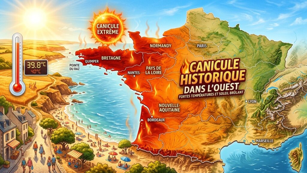 Canicule Historique : 13 Départements de l&rsquo;Ouest en Vigilance Orange
