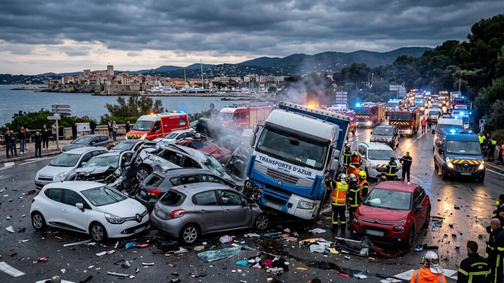 Carambolage Spectaculaire à Antibes : 37 Blessés Légers