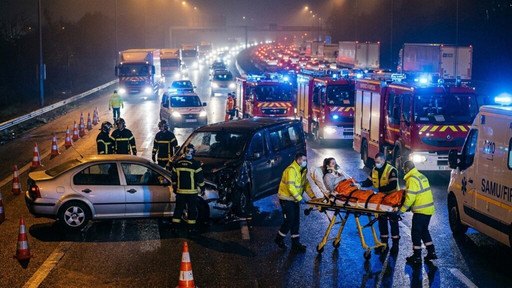 Carambolage Violent sur la Francilienne : Une Jeune Femme de 25 Ans Entre la Vie et la Mort