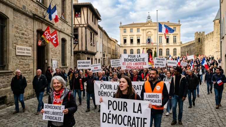 Carcassonne : Manifestants Dénoncent la Politique du Nouveau Maire RN