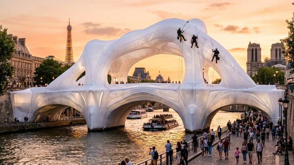 Caverne de JR à Paris : Toile Réinstallée sur Pont-Neuf pour Ouverture Imminente