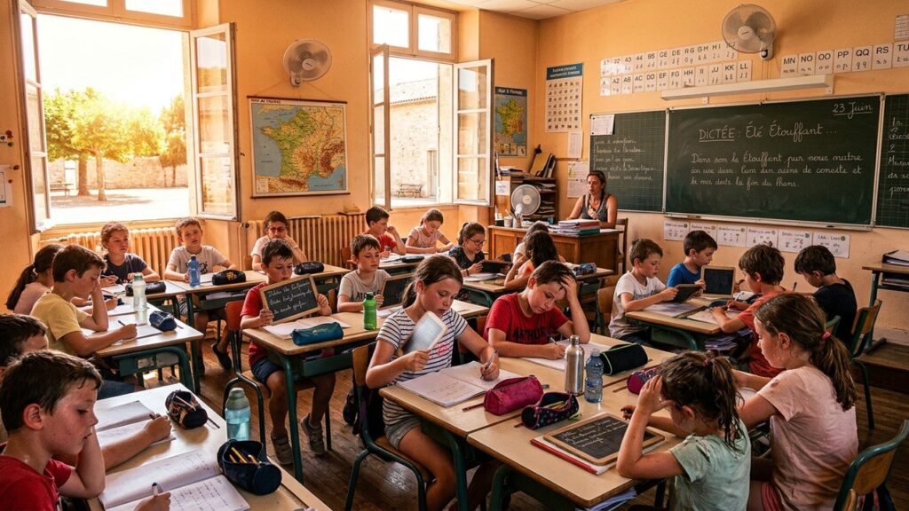 Chaleur Extrême dans les Classes : Écoliers Étouffent en Île-de-France
