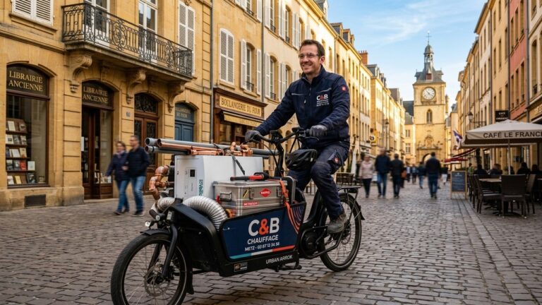 Chauffagiste à Metz : Interventions en Vélo-Cargo au Cœur de la Ville