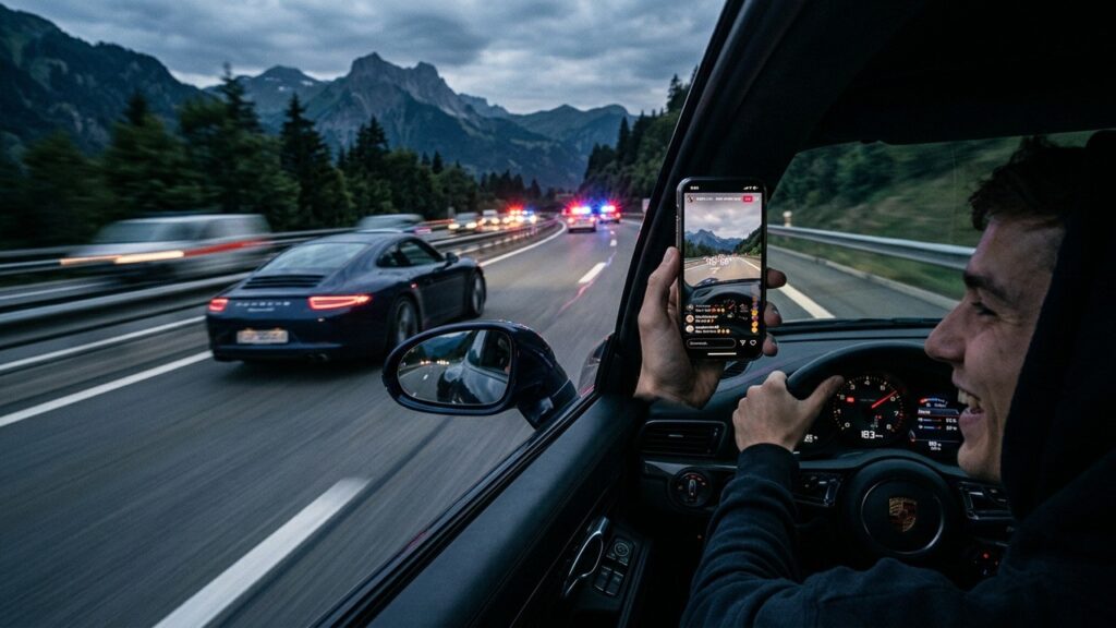 Chauffard de 23 Ans Pris à 248 km/h en Suisse Après Ses Vidéos