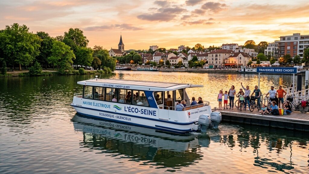 Choisy-le-Roi Révolutionne la Traversée de la Seine avec un Bateau Électrique