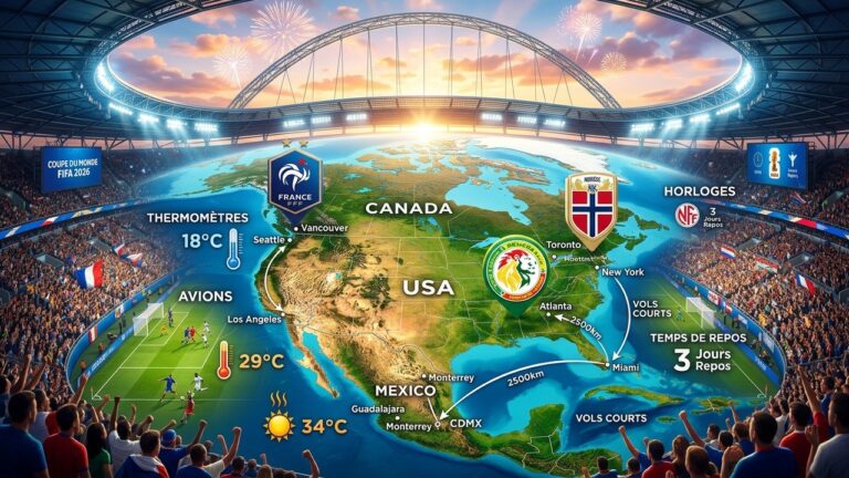 Coupe du Monde 2026 : Équipes Avantagées par Climat, Distances et Repos