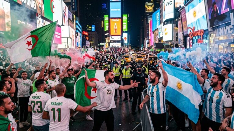 Coupe du Monde 2026 : Heurts entre Supporters Algériens et Argentins à Times Square