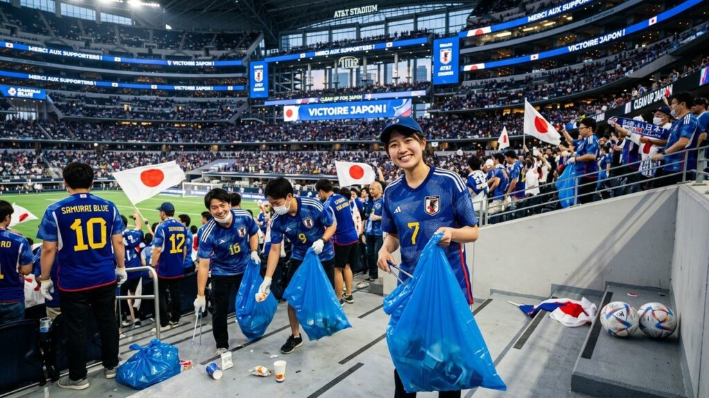 Coupe du Monde 2026 : Supporters Japonais Nettoient le Stade