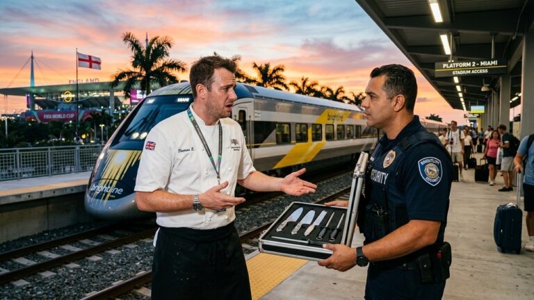 Coupe du Monde : Chef de l&rsquo;Angleterre Refusé dans un Train pour Ses Couteaux