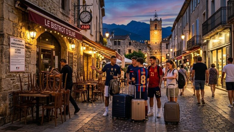 Couvre-feu aux Terrasses à Elne : Touristes et Commerçants en Colère
