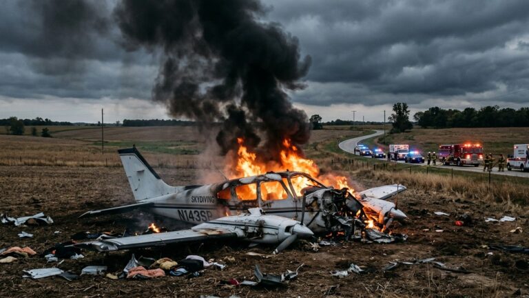 Crash d&rsquo;Avion au Missouri : 12 Parachutistes Tués Peu Après le Décollage