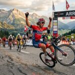 Cycliste Chute Avant Ligne : Victoire Inoubliable Malgré la Glissade