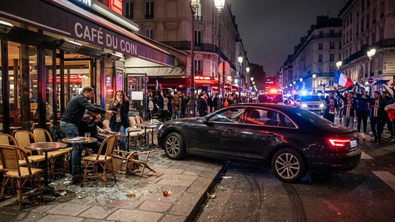 Débordements PSG : Jeune Homme Incarcéré Après Voiture sur Terrasse à Paris