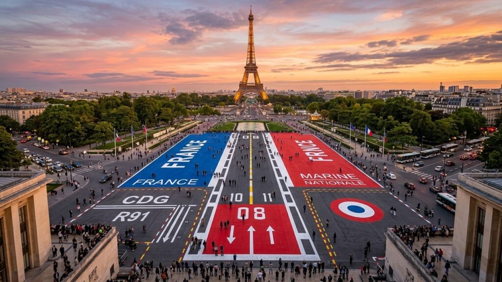 Découverte d&rsquo;une Œuvre Géante Tricolore au Trocadéro à Paris