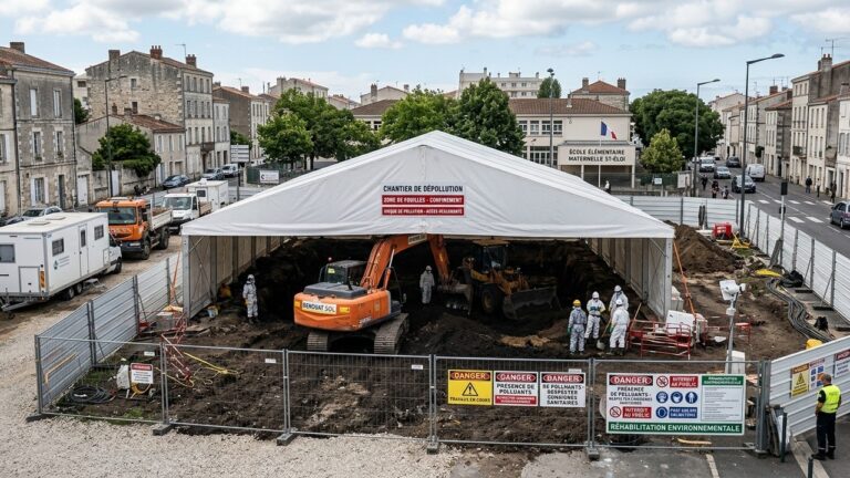 Dépollution Site Industriel La Rochelle : Travaux sous Tente dès Juillet