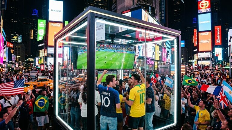 Deux Américains Gagnent 50000 Dollars Pour Suivre La Coupe Du Monde ÀWriting the blog article content Times Square