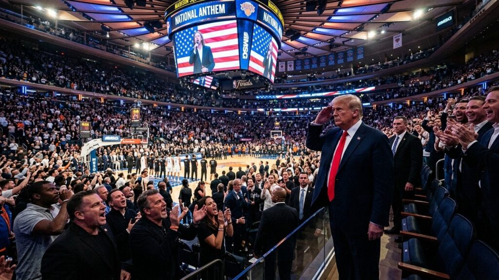 Donald Trump Hué au Madison Square Garden lors de la Finale NBA
