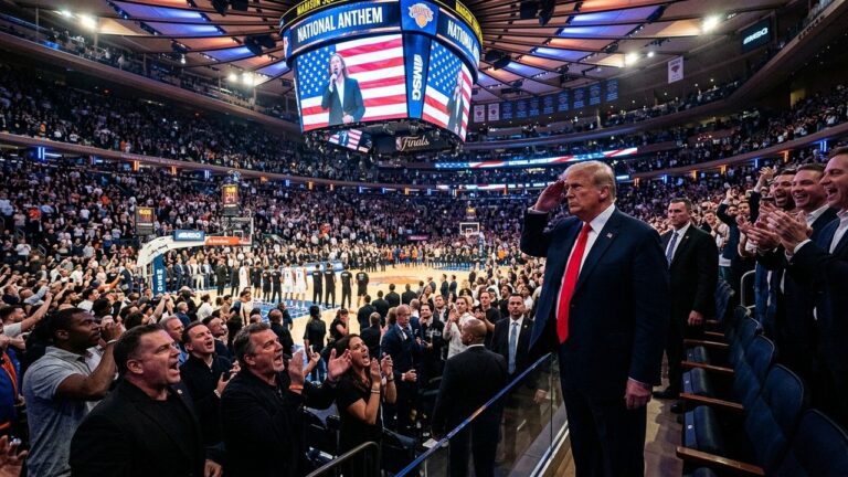 Donald Trump Hué au Madison Square Garden lors de la Finale NBA