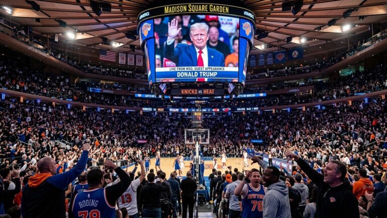 Donald Trump Hué au Madison Square Garden Pendant les Finales NBA