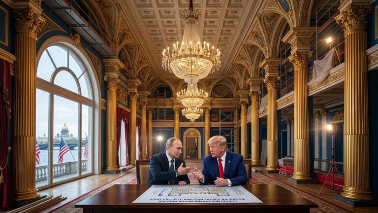 DonaldWriting the blog article Trump : Salle de Bal Inspirée par Saint-Pétersbourg