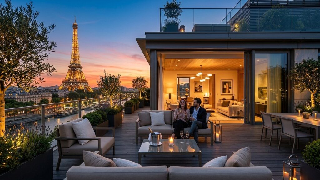 Duplex Luxe Paris : Vue Exceptionnelle sur la Tour Eiffel à Vendre