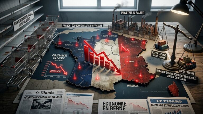 Économie Française en Souffrance : PIB en Recul et Inflation Persistante