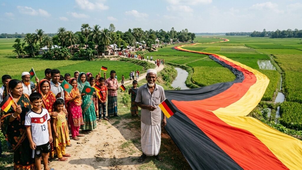 Fan Bangladais Vend Ses Terres pour un Drapeau Allemand Géant à la Coupe du Monde