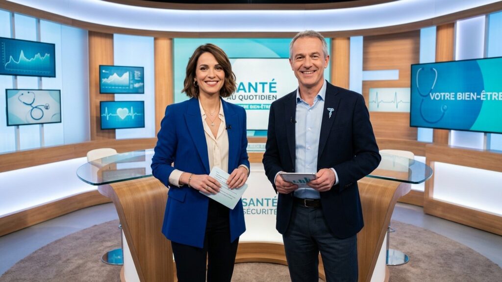 Flavie Flament Coanime Le Magazine de la Santé sur France 2