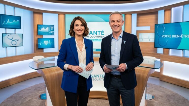 Flavie Flament Coanime Le Magazine de la Santé sur France 2