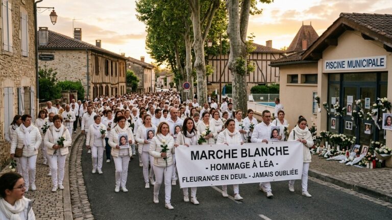 Fleurance : Émotion Palpable Avant la Marche Blanche pour Lyhanna