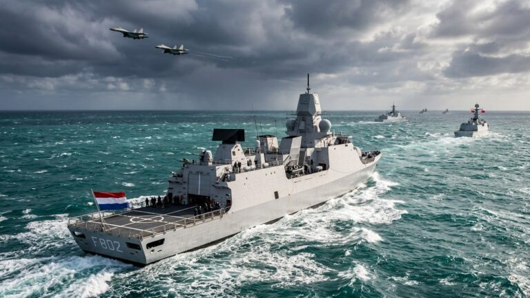 Frégate Néerlandaise Chassée par la Chine en Mer de Chine Méridionale