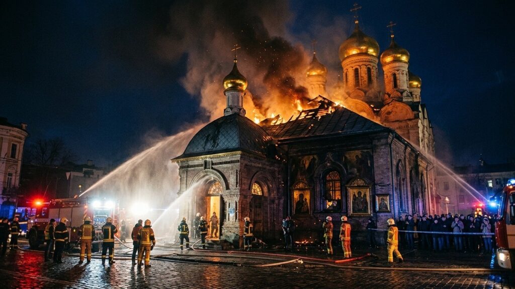 Guerre en Ukraine : La Cathédrale de la Dormition Dévastée à Kiev