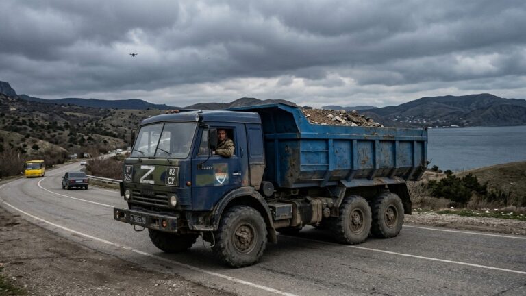 Guerre en Ukraine : Russie Camoufle Camions Militaires pour Éviter Drones
