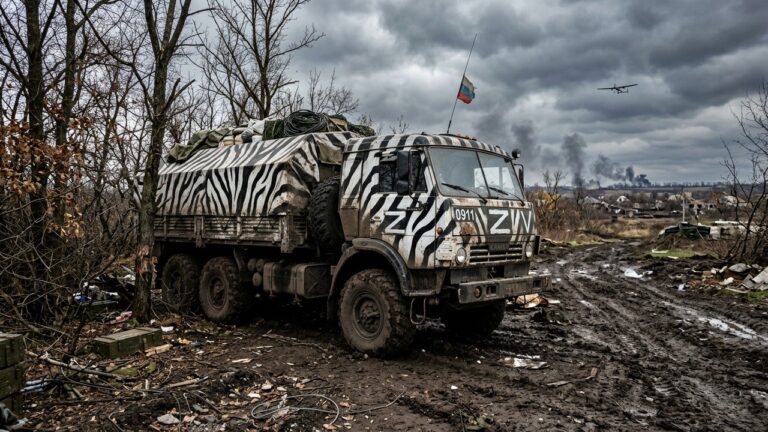 Guerre en Ukraine : Russie Déploie Camouflage Zébré Anti-Drones