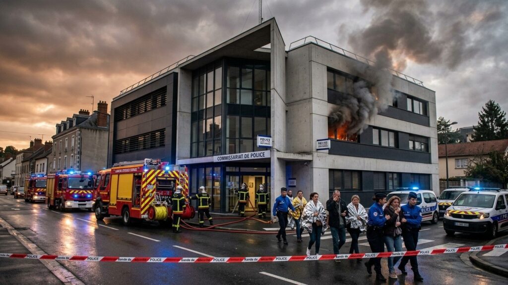 Incendie au Commissariat d’Herblay : Un Détenu Met le Feu à Son Matelas