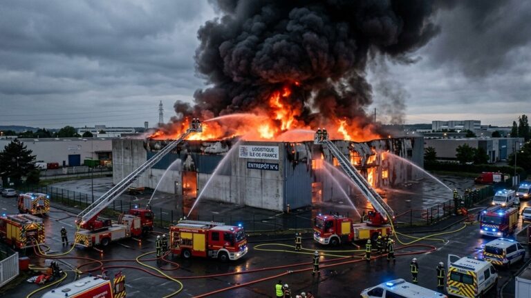 Incendie dans un EntrepDrafting the blog articleôt du Val-d’Oise : 500 m² Partent en Fumée